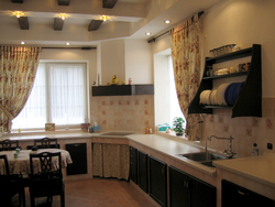 Kitchen design on one side photo