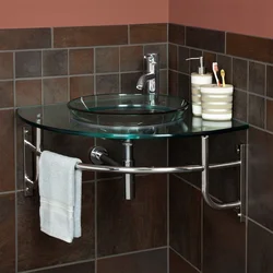 Bathtub with corner sink photo