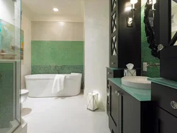 Gray green bathroom design