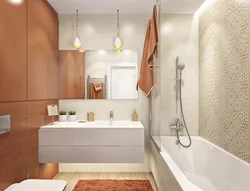 Bathroom Design In Beige Tones Small Bathtub