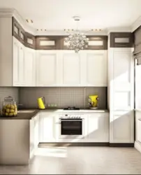 Photo of kitchens in a corner apartment 8 square meters