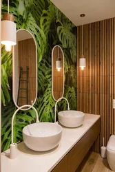 Styles in eco bathroom interior