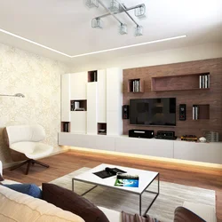 Living Room Design In A Square Apartment