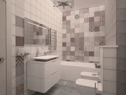 Bathroom interior made of ceramic tiles