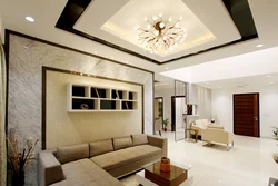 Modern living room design plasterboard ceilings