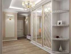 Modern wardrobe for a narrow hallway photo