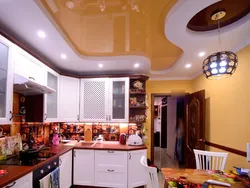 Двойной потолок кухня фото
