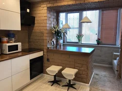 How to arrange a kitchen with a balcony photo