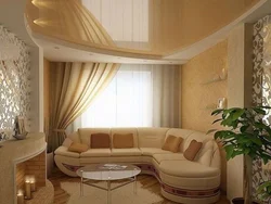 Corner living room design photo