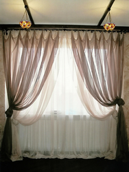 Тюль и шторы в спальню современный дизайн