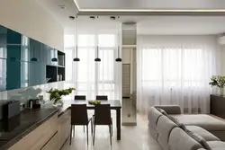 Studio apartment interior design with one window