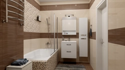 Beige bathroom design photo