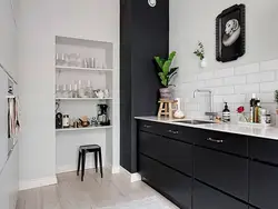 Дизайн кухни лофт без верхних шкафов