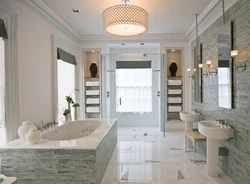 Bathroom with ledge design