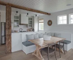 Дизайн комнат кухни деревянного дома