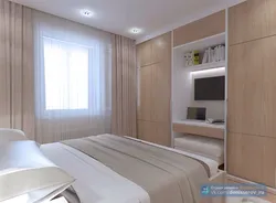 Дизайн спальни со шкафом 10 кв