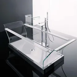 Bathtub with glass photo