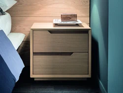 Bedside Tables In The Bedroom Made Of Wood Photo