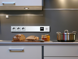 Sockets and switches in the kitchen interior