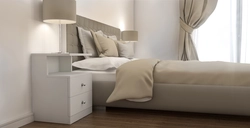 Photo Of Hanging Bedside Tables In The Bedroom