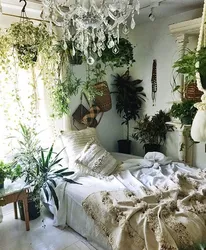 Интерьер Спальни С Комнатными Растениями