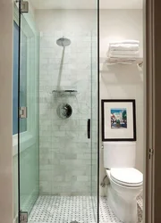 Design Of A Small Bathroom With Shower And Toilet
