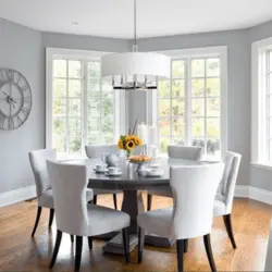 Round table for kitchen interior design photo