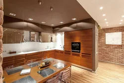 Ceiling in the kitchen loft design