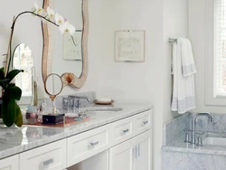 Bathroom with vanity table photo