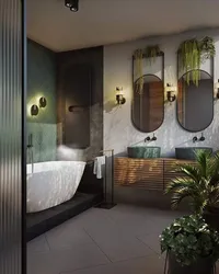 Palma ağacları ilə hamam dizaynı