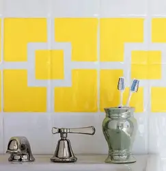 Paint tiles in kitchen photo