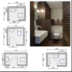 Dimensions Of The Toilet And Bathroom In The Apartment Photo