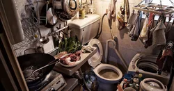 Apartments with a toilet in the kitchen photo