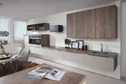 Oak gray color in the kitchen interior