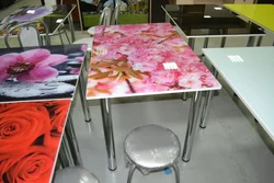 Стол для кухни с рисунком фото