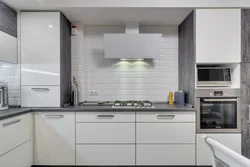 Gray panel kitchen design