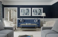 Какие цвета сочетаются с серо голубым в интерьере гостиной