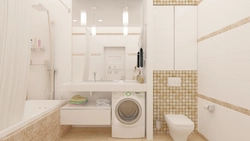 Small bathroom design with partition