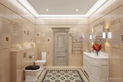 Дизайн в ванной в бежевых тонах