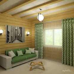 В какой цвет покрасить деревянные стены в гостиной фото