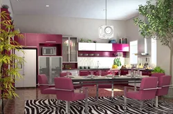 Fuchsia in the kitchen interior photo