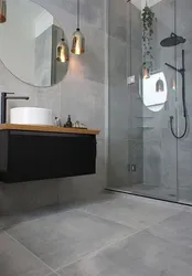 Дызайн ваннага пакоя плітка пад бетон
