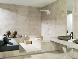 Bathroom design concrete tiles