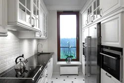 Дизайн кухни если окно напротив двери