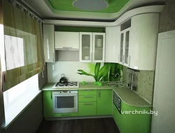 Corner kitchen design in Khrushchev 5 sq.