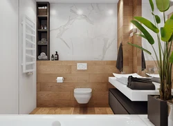 Wood and marble photo small baths