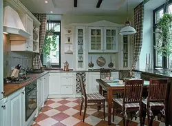 Kitchen design project with two windows
