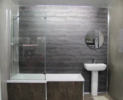 Bathroom renovation using plastic photo panels