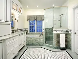 Дизайн ванны с душем с шторкой