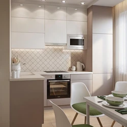 Дизайн интерьера кухни в современном стиле в светлых тонах угловая